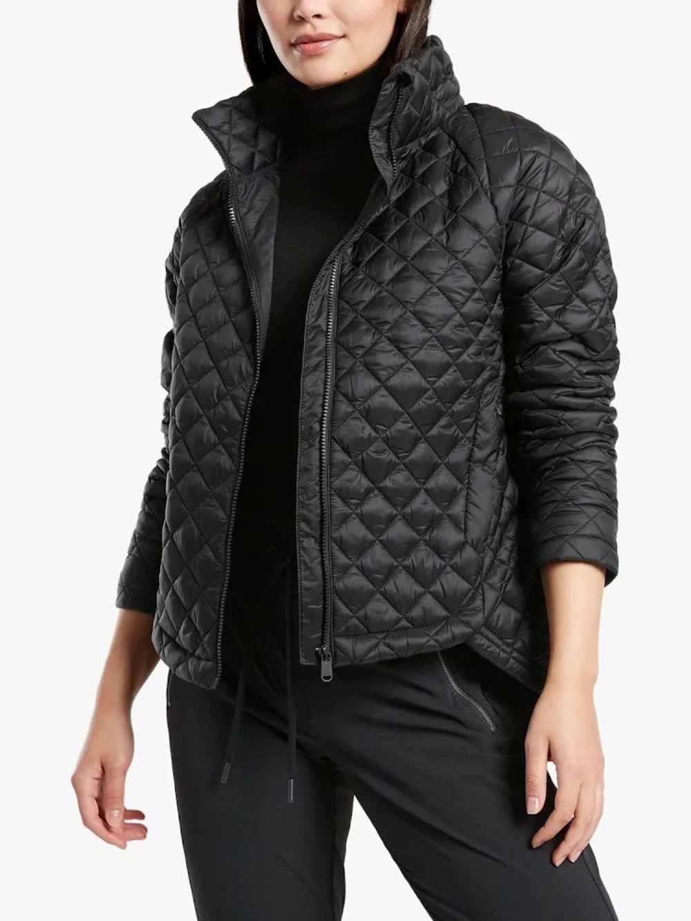 Athleta Quilted Black Puffer Jacket